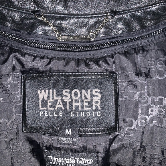 Women’s Wilson’s Black Leather Jacket M 10-12 EUC - Picture 5 of 6